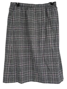 Vintage Pendleton Wool Blue Pink Plaid Lined Skirt Size 16 career Lined